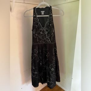 Black and silver floral dress